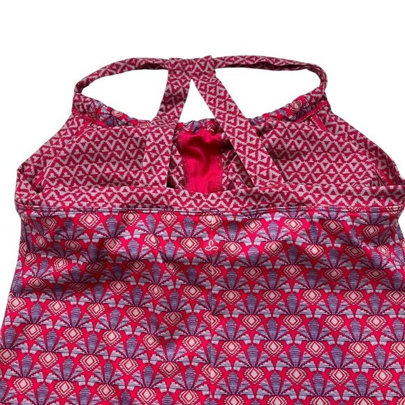 Prana Women's Pink and Purple Patterned Athletic‎ Padded Quinn Dress Size Medium - Picture 6 of 10